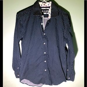Mens polka dot dress shirt